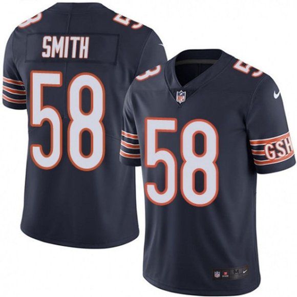 Men Chicago Bears #58 Roquan Smith Nike Navy Limited NFL Jersey